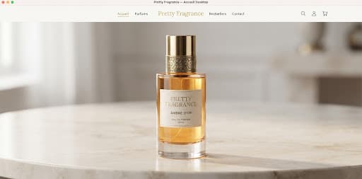 Flacon Ambre Nocturne doré et flaconnage de luxe